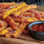 crispy air fryer sweet potato fries - featured image