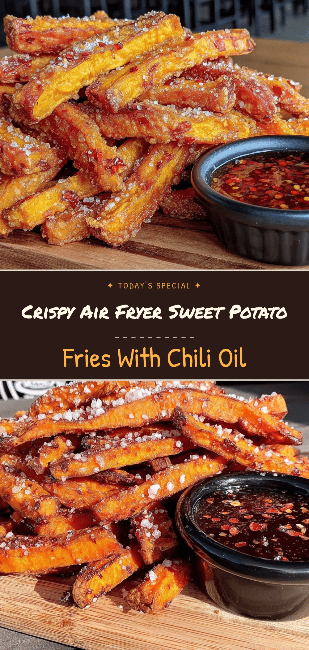 Crispy Air Fryer Sweet Potato Fries with Spicy Honey 5 crispy air fryer sweet potato fries recipe