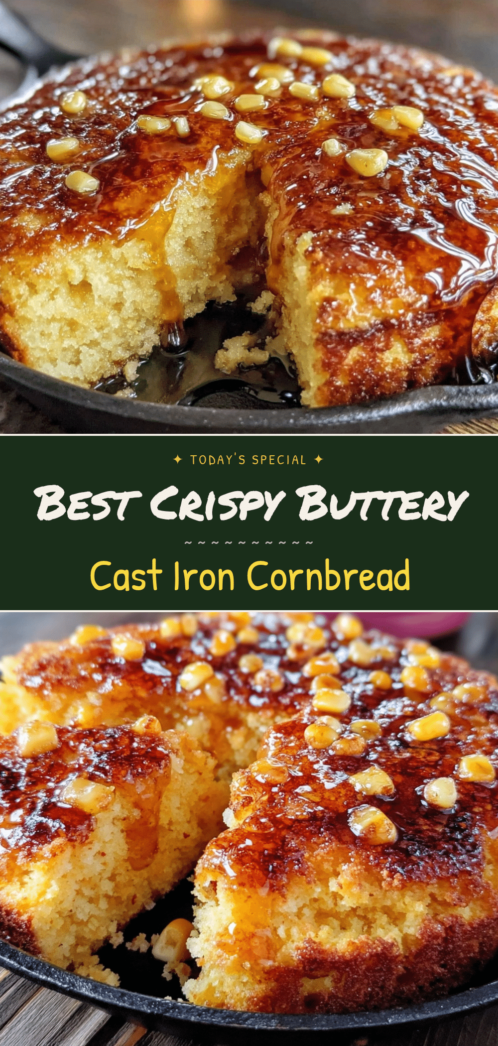 Crispy Buttery Cast Iron Cornbread with Honey: Easy Fuel 5 crispy buttery cast iron cornbread with honey recipe