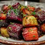 Crispy Roasted Vegetables with Maple Dijon Glaze - featured image