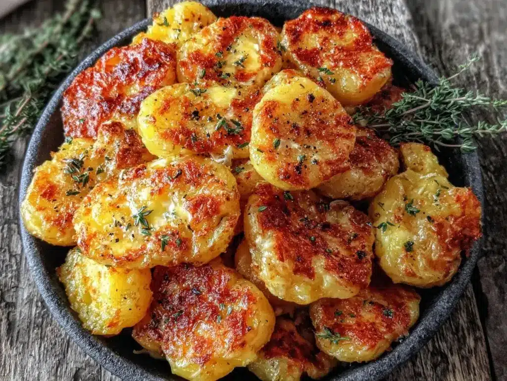 crispy smashed potatoes - featured image