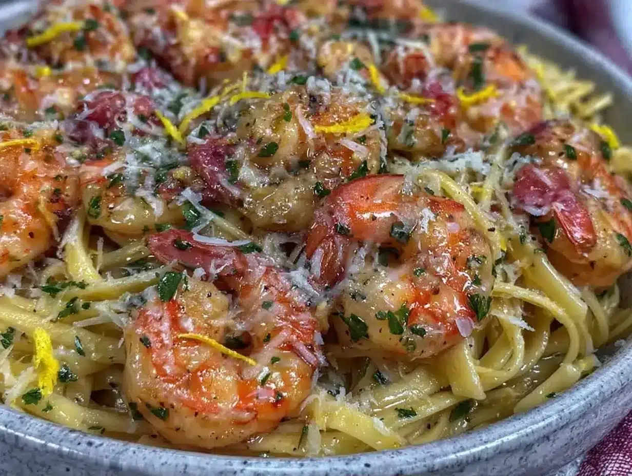 Easy Creamy Garlic Butter Shrimp Scampi Pasta: 5PM Dinner Fix 4 easy creamy garlic butter shrimp scampi pasta preparation steps