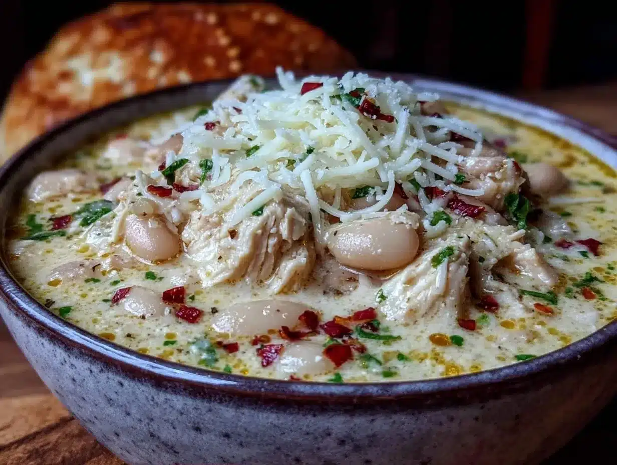 Easy Creamy White Chicken Chili in Slow Cooker: 5 Ingredients, 0 Stress 4 easy creamy white chicken chili in slow cooker preparation steps