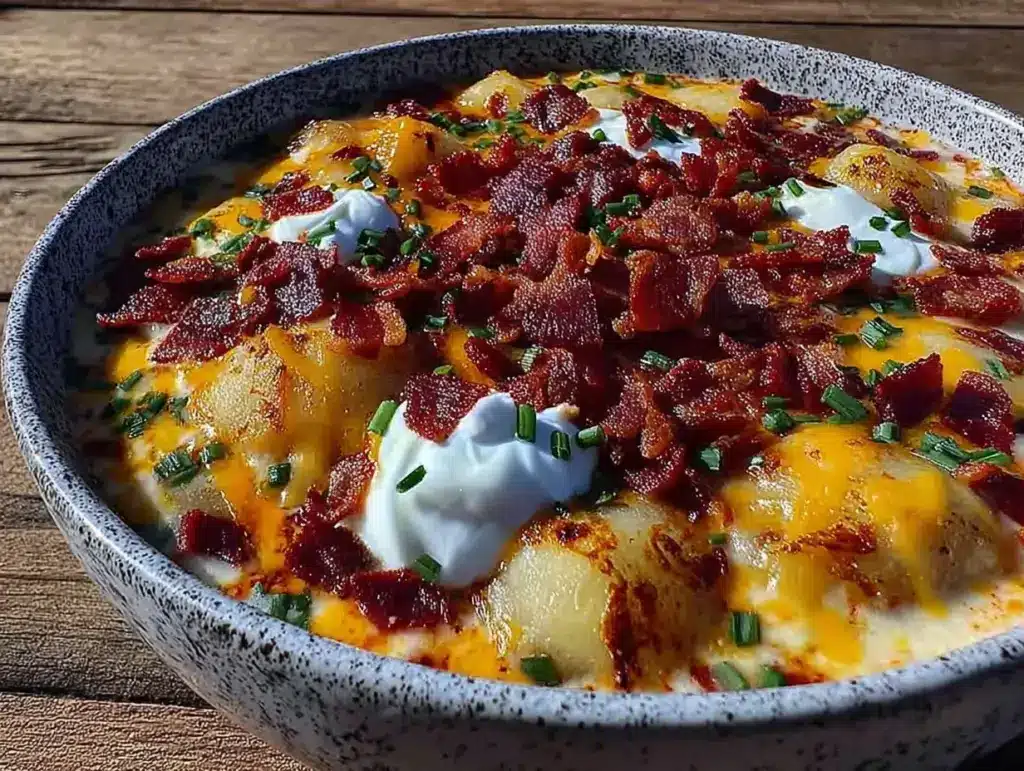 Easy Loaded Baked Potato Soup - featured image