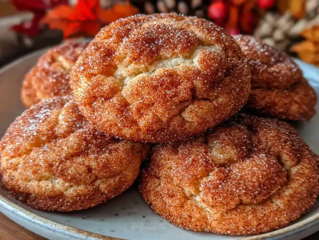 fall pumpkin snickerdoodle cookies with brown butter - featured image