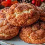 fall pumpkin snickerdoodle cookies with brown butter - featured image