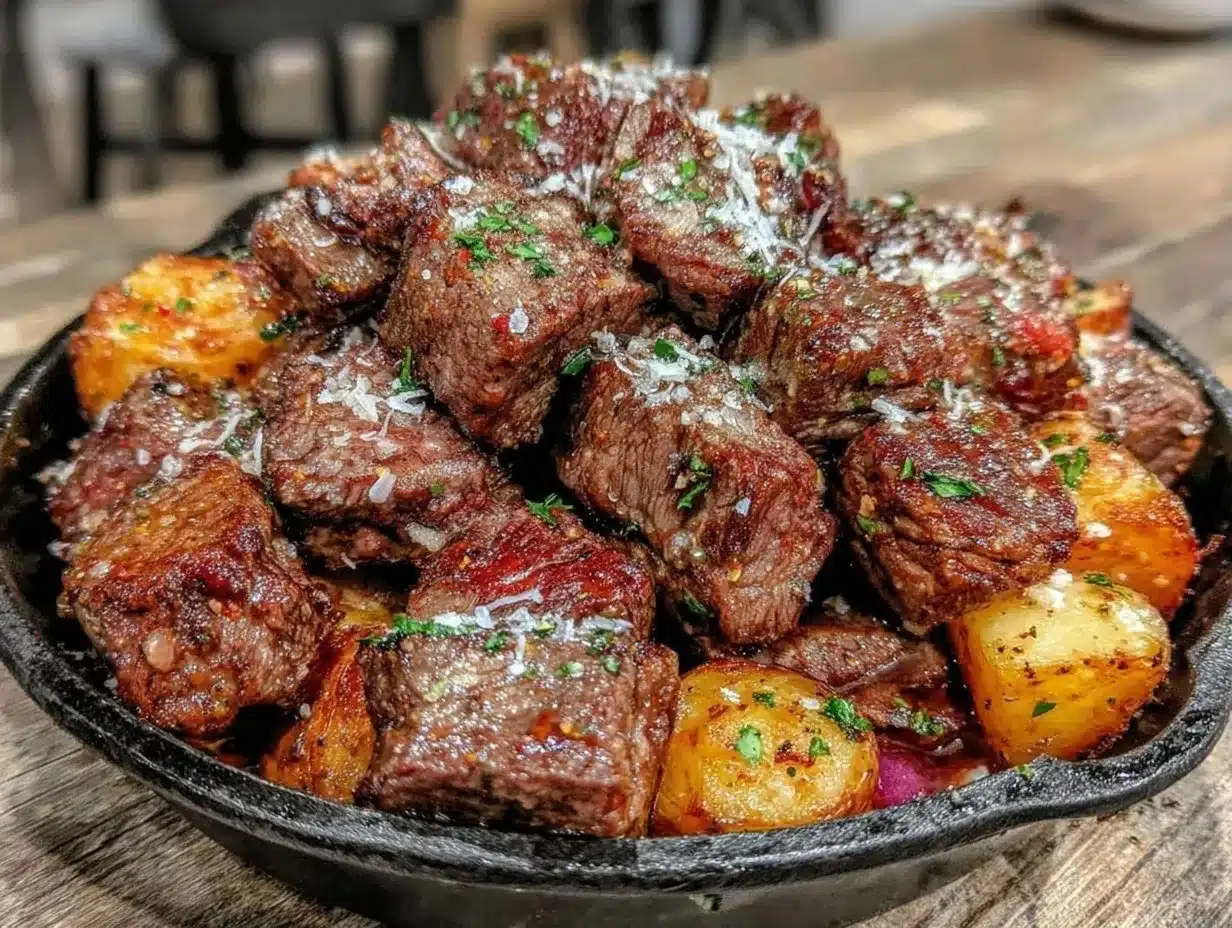 Garlic Butter Steak Bites for Two: No Leftovers 4 garlic butter steak bites for two preparation steps