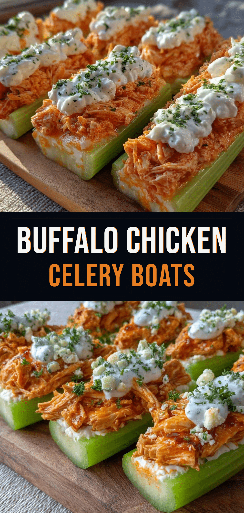 Healthy Buffalo Chicken Celery Boats: 5 Easy Game Day Snacks 5 Healthy Buffalo Chicken Celery Boats recipe