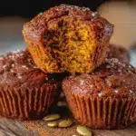 healthy pumpkin protein muffins - featured image