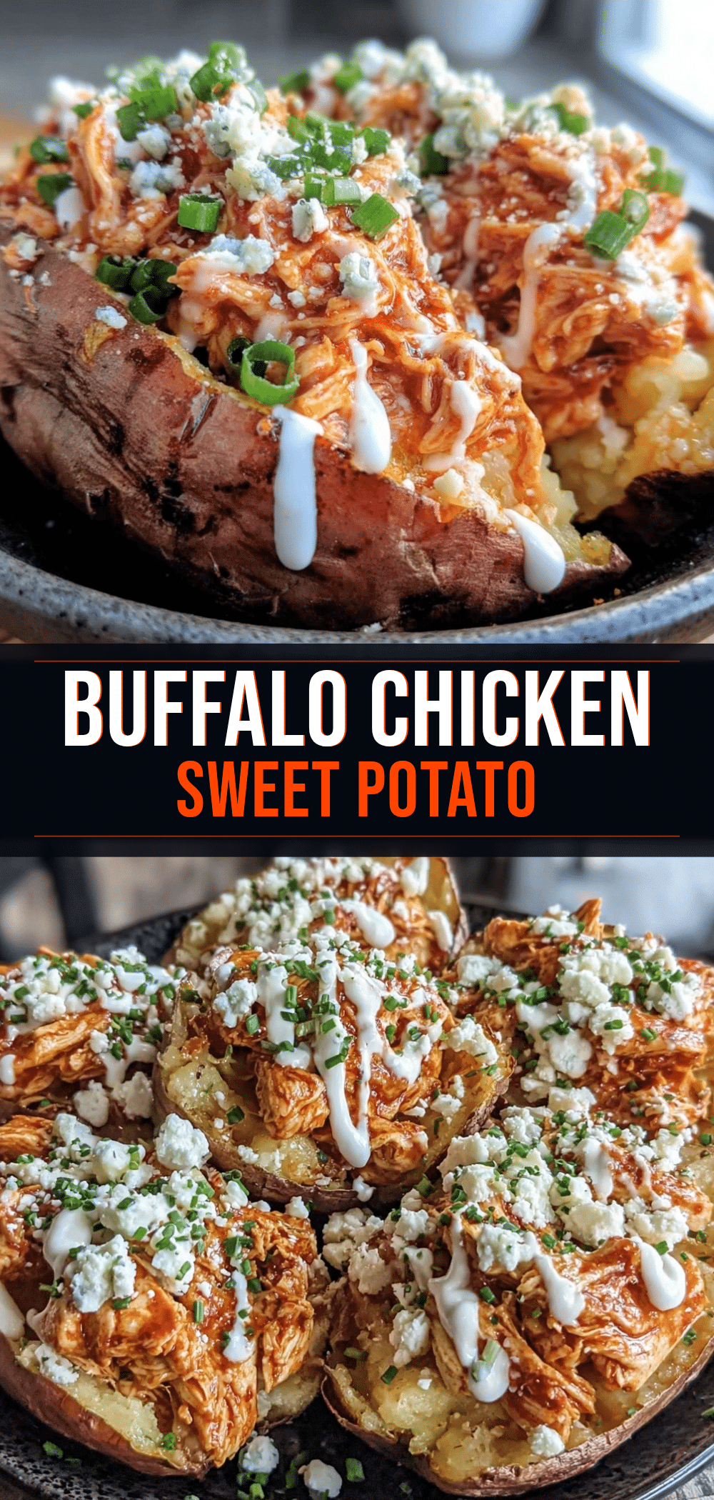 High-Protein Buffalo Chicken Stuffed Sweet Potatoes 5 High-Protein Buffalo Chicken Stuffed Sweet Potatoes recipe
