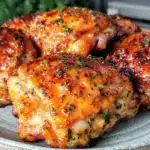 juicy air fryer chicken thighs - featured image