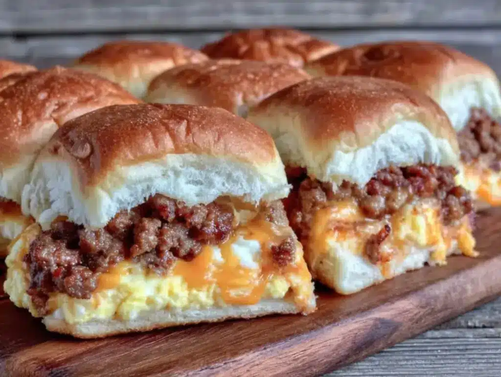 Make Ahead Tailgate Breakfast Sausage Sliders - featured image