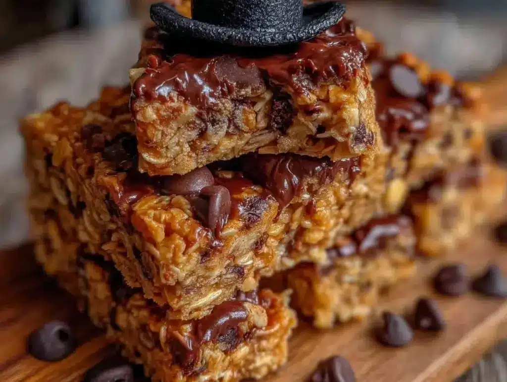 no-bake chocolate chip granola bars - featured image