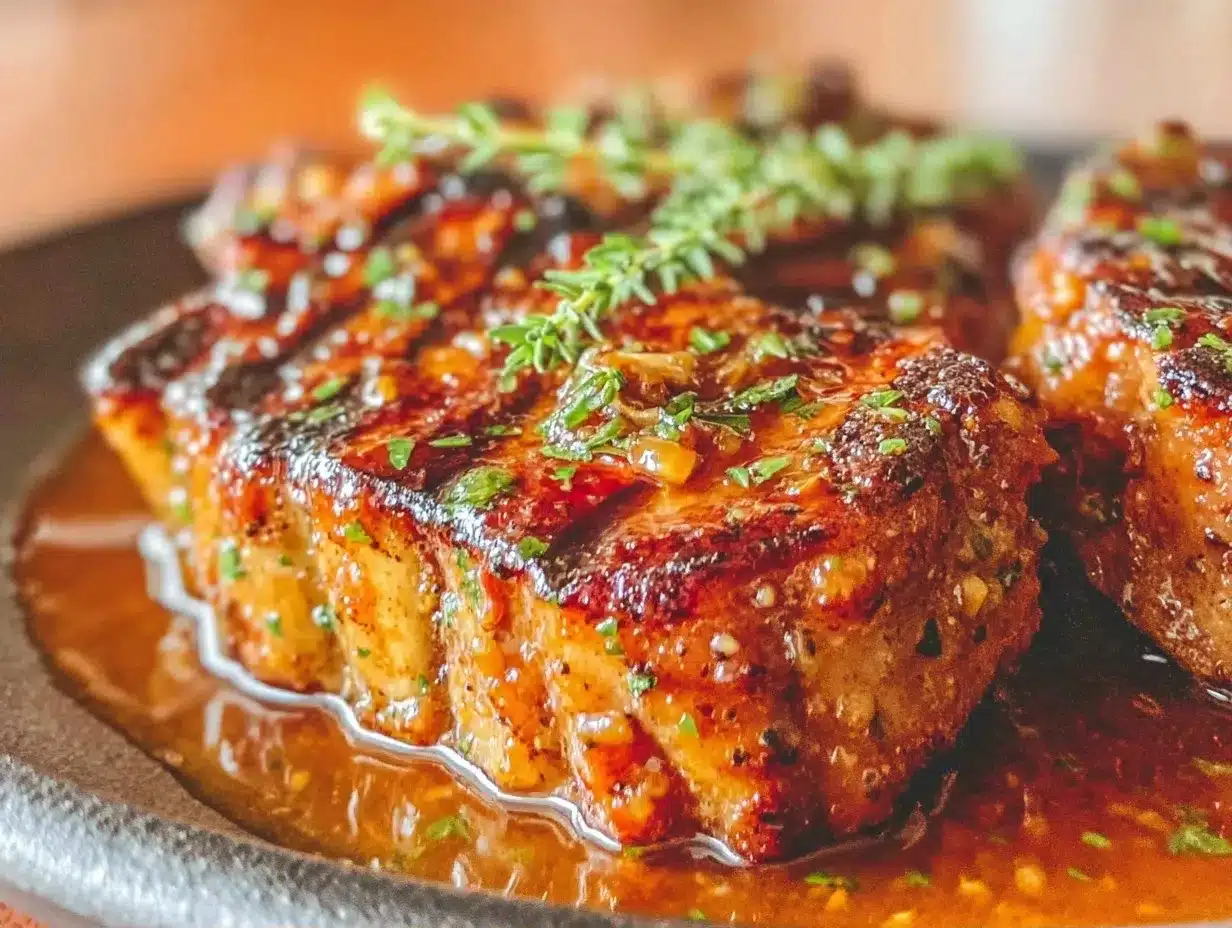 Juicy Pan-Seared Pork Chops: Self-Care Dinner 4 pan-seared pork chops preparation steps