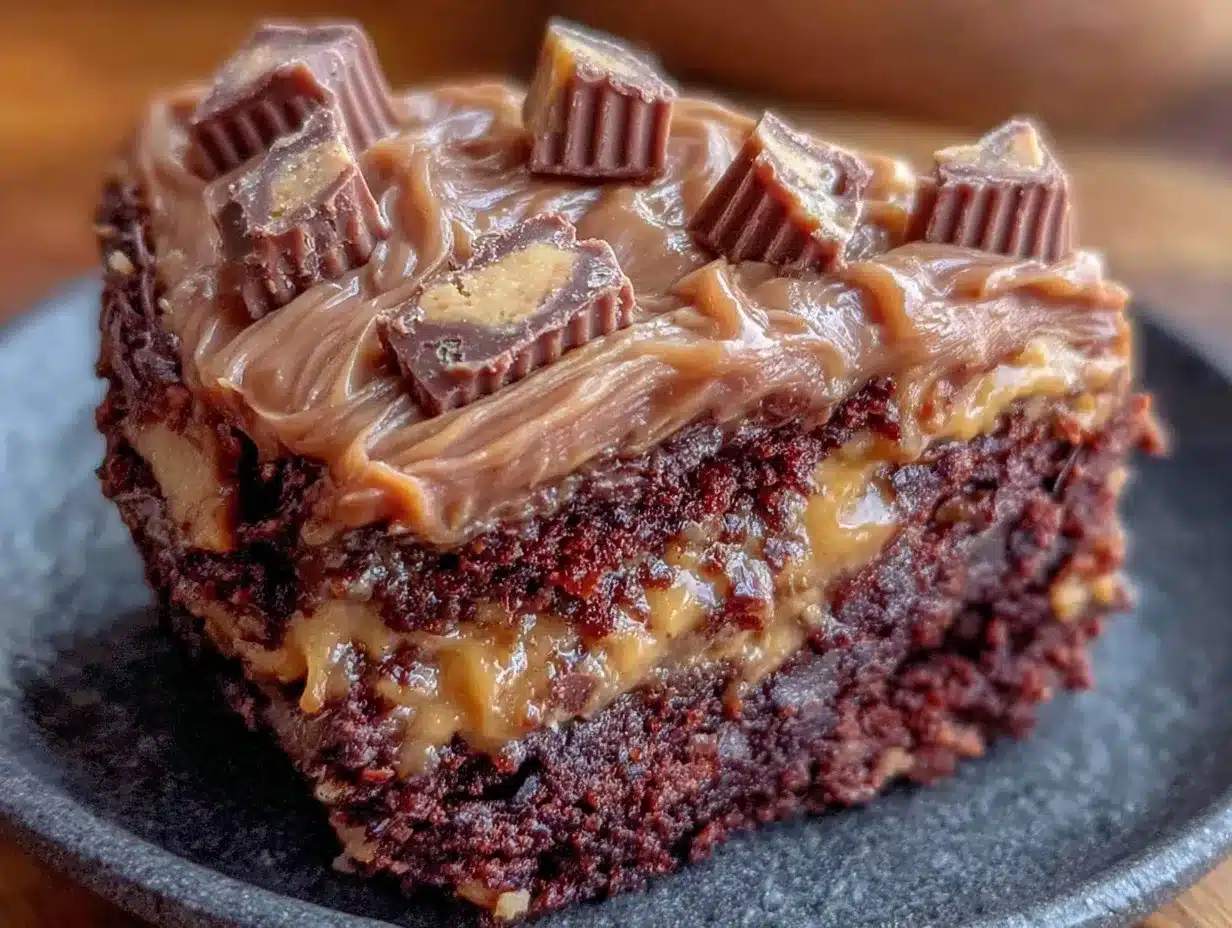 Ultimate Reeses Peanut Butter Chocolate Cake: Make While Peak 4 Reeses Peanut Butter Chocolate Cake preparation steps
