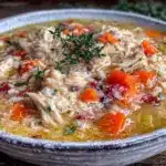 slow cooker chicken wild rice soup - featured image