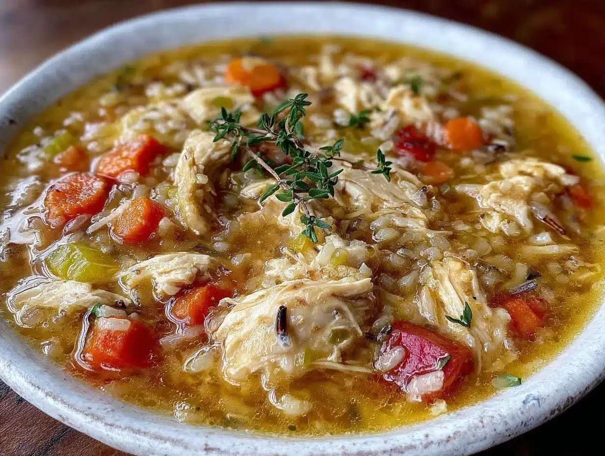 Easy Slow Cooker Chicken Wild Rice Soup: Meal Prep for 4 Days 4 slow cooker chicken wild rice soup preparation steps