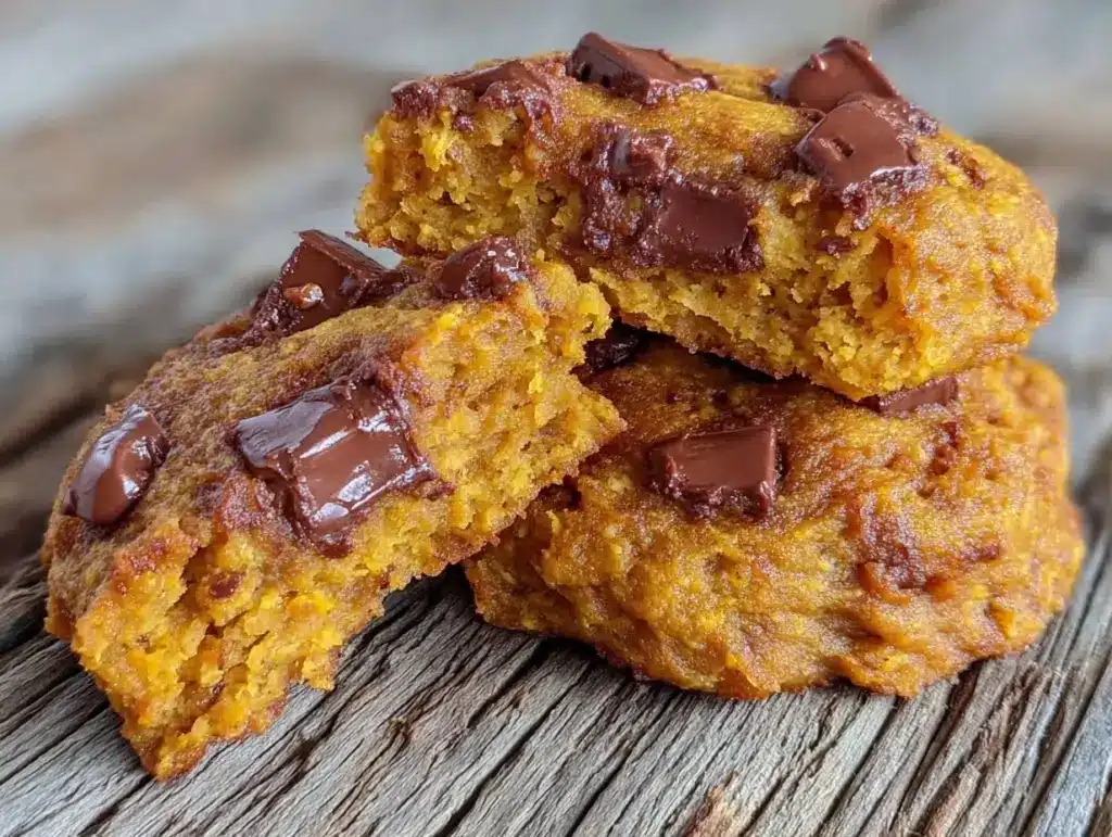 soft pumpkin chocolate chip cookies - featured image